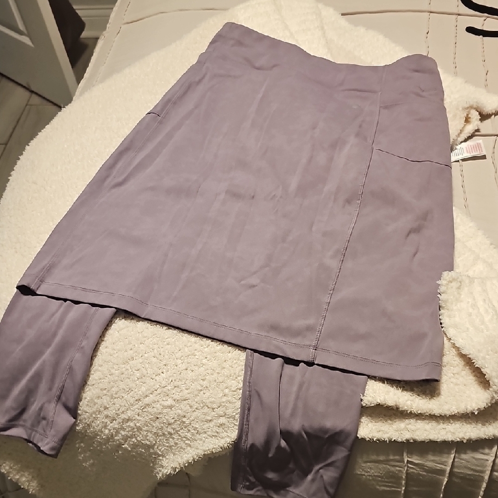 Lavender Women's Suede Athletic Skirt